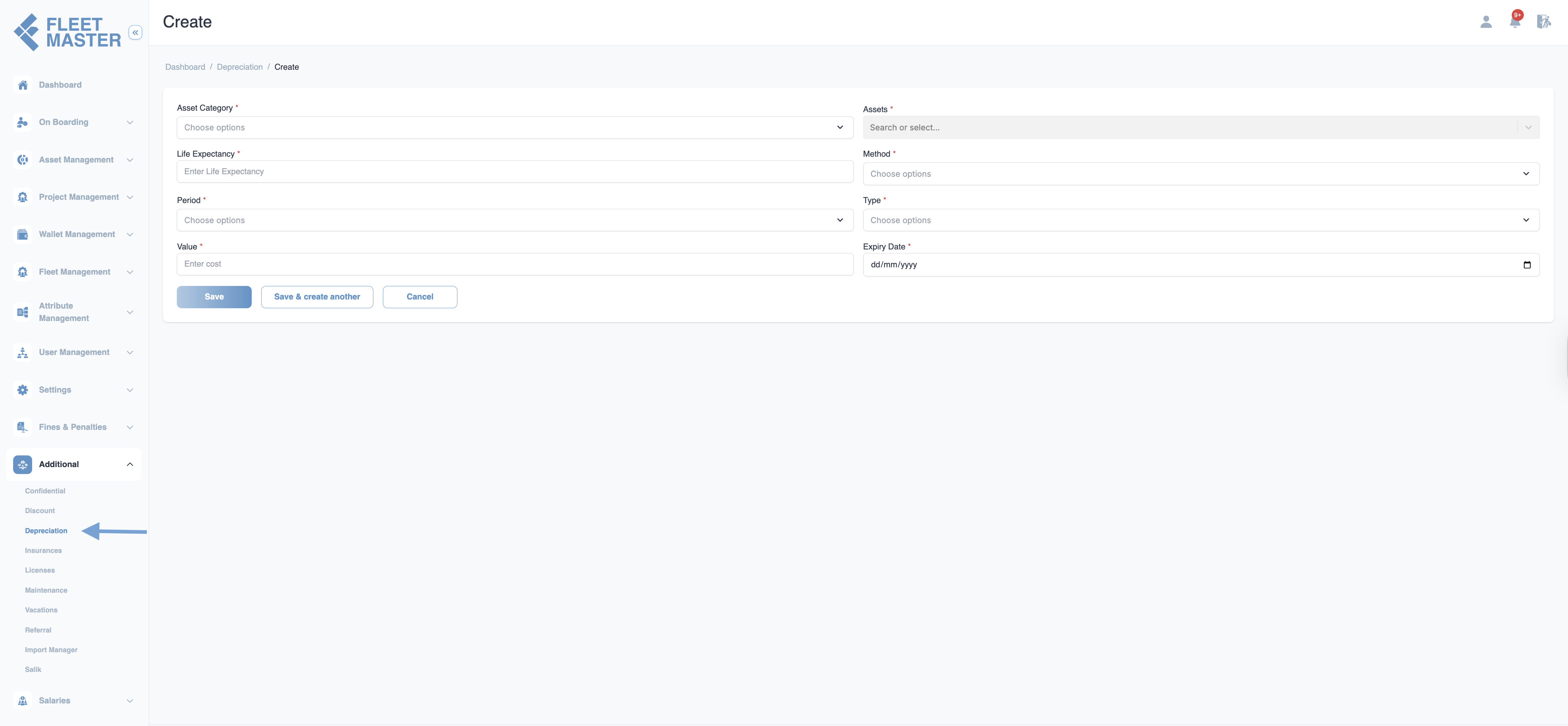 Depreciation Settings Banner