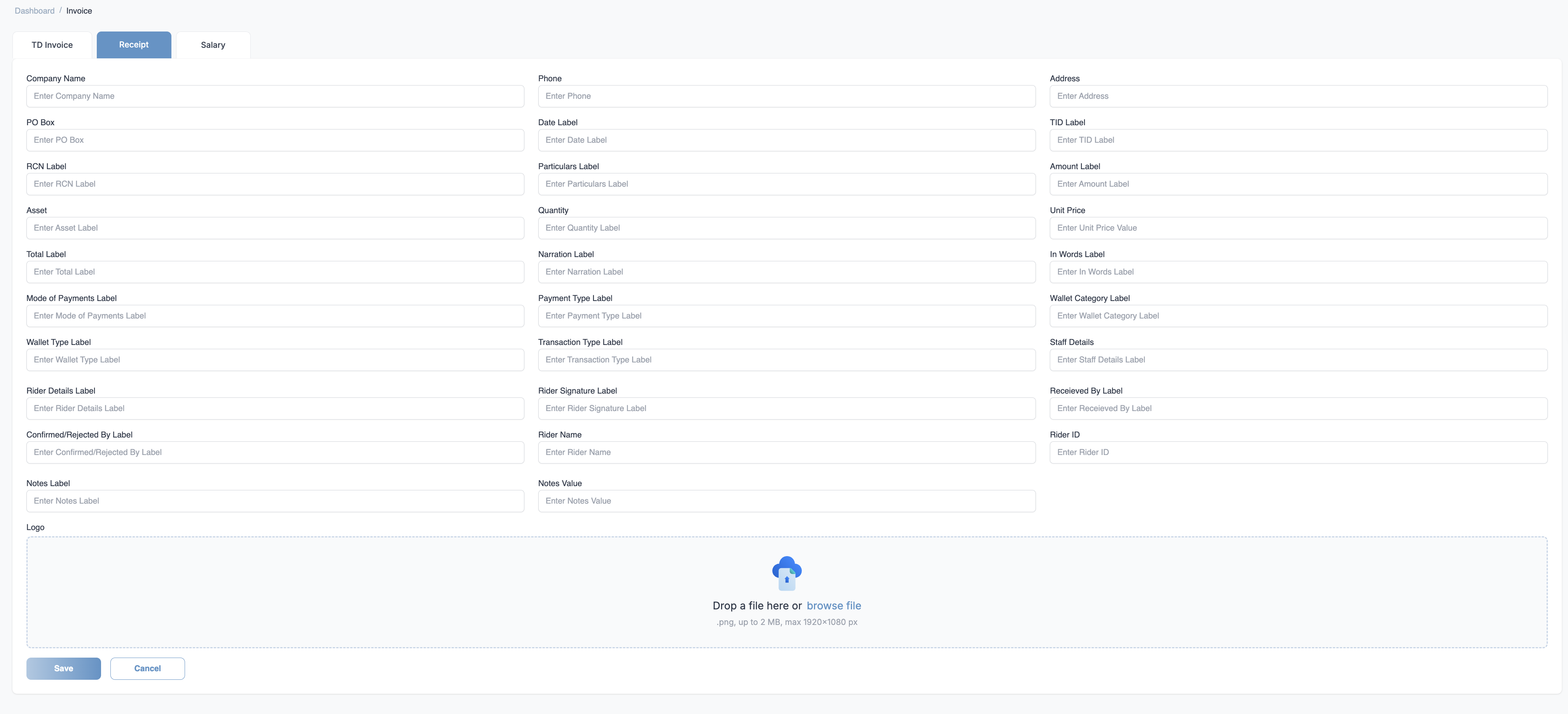 Invoice Screenshot