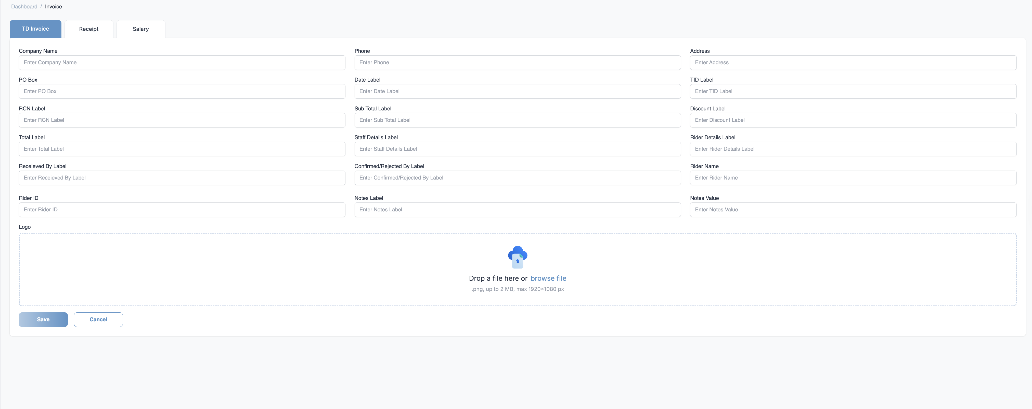 Invoice Screenshot
